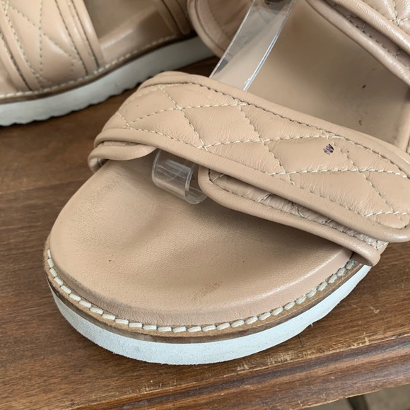 Seychelles New to This Quilted Leather Sandal Nude sz 10 - Picture 7 of 16